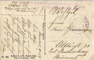 1913 Osztrák-Magyar Monarchia feldíszített hadihajója parádé közben Ferenc Ferdinánd osztrák-magyar ...