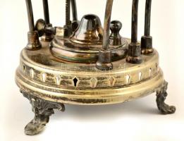 cca 1910 Gerhardi & Co  szamovár, jelzett,  apró horpadással és karcolásokkal, m: 37 cm