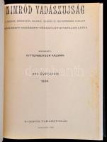 1934 Nimród vadászújság. A Nemzeti Vadászati Védegylet hivatalos lapja. XXII. évf. 1-36 sz. 1934-es ...