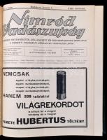 1934 Nimród vadászújság. A Nemzeti Vadászati Védegylet hivatalos lapja. XXII. évf. 1-36 sz. 1934-es ...