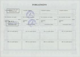 1997. "A Katlan Befektetési Részvénytársaság" háromezernégyszáz darab részvénye egyben, ös...