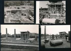 cca 1960 A szombathelyi római romkert és régészeti feltárás fotói, rajta az Isis templommal, leíráss...