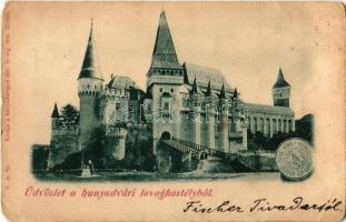 1899 Vajdahunyad, Hunedoara; vár. Kiadja a hunyadmegyei történelmi és régészeti társulat Déván / Cetatea (Castelul) Huniadestilor / castle (EM)