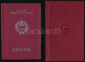 1958-1973 Magyar Népköztársaság 2 db fényképes útlevele,