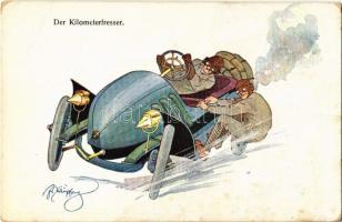 Der Kilometerfresser / Auotomobile humour. B.K.W.I. 499-1. s: Fritz Schönpflug (fl)
