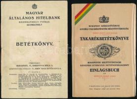 1921-1944 3 db régi takarékbetétkönyv