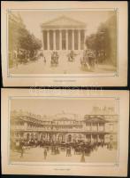 cca 1900 2 db régi Párizsi fotó, fotó vágott szélű kartonon, 10x17 cm