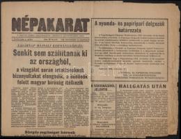 1956 Népakarat. I. évf. 6. sz. 1956. nov. 18., szakadozott.