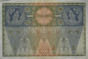 1902. 1000K "Deutschösterreich" fny-sal (4x) + piros "Magyarország" körbélyegzőv...