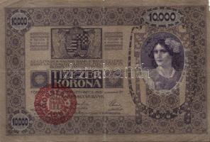 1902. 1000K "Deutschösterreich" fny-sal (4x) + piros "Magyarország" körbélyegzőv...