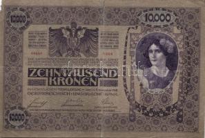 1902. 1000K "Deutschösterreich" fny-sal (4x) + piros "Magyarország" körbélyegzőv...