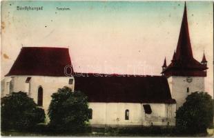 1913 Bánffyhunyad, Huedin; Református templom. Abraham M. kiadása / Calvinist church (fl)