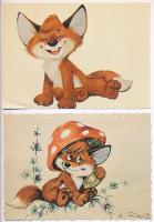 9 db MODERN használatlan motívum képeslap: Vuk magyar rajzfilm / 9 modern unused motive postcards, H...
