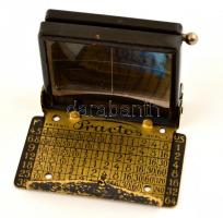 CDS de Luxe fénymérő elem nélkül, Praktus fém expozíciós táblazat