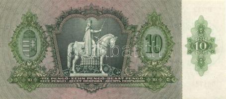 1936. 10P (2x) egymásutáni sorszámmal + zöld "Kerületi Pártvezető Kőszeg" felülbélyegzésse...