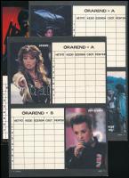 5 db órarend hírességekkel (Stalone, Madonna, Schwarzenegger ...stb)