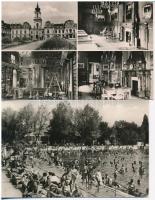 Kb. 45 db MODERN magyar városképes lap 1950-60-ból / Cca. 45 modern Hungarian town-view postcards from 1950-60