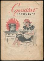 cca 1930-1940 Gondüző (Problem) gyorsfőző reklám prospektusa, receptekkel, 14 p.