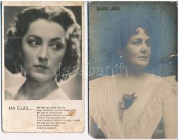 5 db RÉGI magyar színésznő motívumlap / 5 pre-1945 Hungarian actress motive postcards