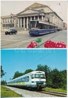10 db MODERN vasúti motívumlap: villamos, vonat, metro / 10 modern railway motive postcards: trains,...