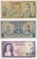 Kolumbia 1971-1978. 1P-5P (3xklf) T:III Colombia 1971-1978. 1 Peso - 5 Pesos (3xdiff) C:F