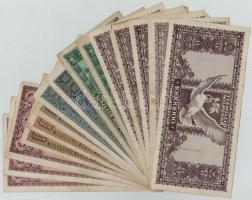 Vegyes 15db-os pengő bankjegy tétel T:III,III-