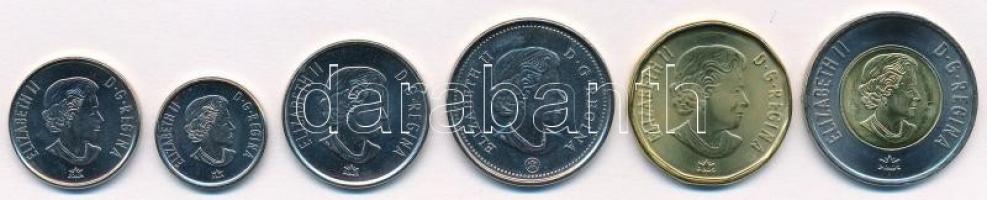 Kanada 2017. 5c-2$ "Kanada 150. évfordulója" (6xklf) T:1,1-
Canada 2017. 5 Cents - 2 Doll...