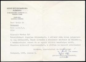 cca 1942-1999 Bozó Gyula (1913-2004) grafikus, festőművész irathagyatéka, nagyrészt a részére szóló ...