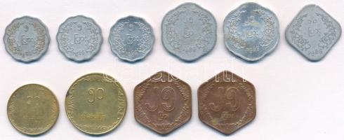 Mianmar 10db-os vegyes fémpénz tétel T:2,2-
Myanmar 10pcs of various metal coins C:XF,VF