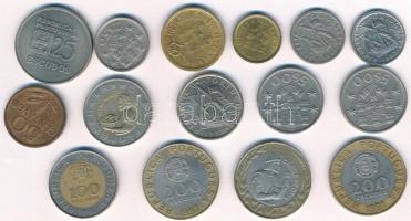 Portugália 1972-1992. 15db-os vegyes fémpénz tétel T:2 Portugal 1972-1992. 15pcs of various coins C:XF