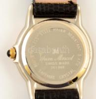 Jean Marcel női kvarc karóra bőr szíjjal, zafir kristály üveggel, működő, jó állapotban