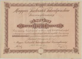 Budapest 1910. "Magyar Tisztviselők Takarékpénztára Részvénytársaság" bemutatóra szóló rés...