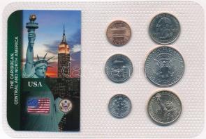 Amerikai Egyesült Államok 2004-2010. 1c-1$ (6xklf) lezárt fólia tokban T:1 USA 2004-2010. 1 Cent -1 Dollar (6xdiff) in sealed foil packing C:UNC