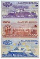 2012. 500K "Balatoni Korona" helyi pénz, "000000" sorszámmal + 2012. 1000K "...