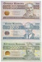 2012. 500K "Balatoni Korona" helyi pénz, "000000" sorszámmal + 2012. 1000K "...