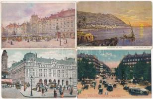 125 db régi vegyes külföldi városképes lap / Old foreign city view postcards, 125 pcs