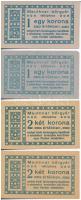 Újpest 1919. Mauthner Bőrgyár 1k (2x) + 2K (2x) váltópénz T:I,I- tűlyuk