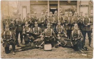 1914 2. Comp. 19. Rgt. Inh. Cacilie Sader / WWI German military, soldiers' group photo (EK)