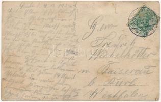 1914 2. Comp. 19. Rgt. Inh. Cacilie Sader / WWI German military, soldiers' group photo (EK)