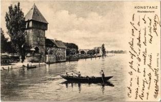 Konstanz, Rheinthorturm / tower (worn corner)