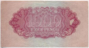 1944. 1000P "A Vöröshadsereg Parancsnoksága" T:III hátlapon kis anyaghiány 
Hungary 1944....