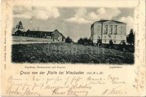 1898 Wiesbaden, Platte, Forsthaus, Jagdschloss / restaurant and boarding house, hunting palace (EK)