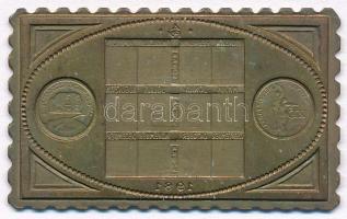 1981. "Naptár / Űrrepülés" sárgaréz bélyegérem (22x37mm) T:1-