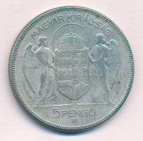 1930. 5P Ag "Horthy jobbra" T:3 
Adamo P8