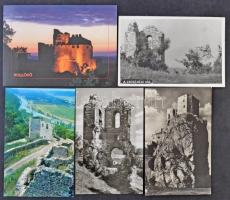 Kb. 99 db MODERN magyar városképes lap: várromok, tájházak, szobabelsők / Cca. 99 modern Hungarian town-view postcards: castle ruins, folk houses, interiors