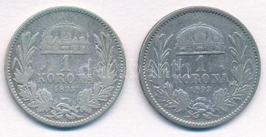 1893KB-1895KB 1K Ag "Ferenc József" (2x) T:3 
Adamo K5