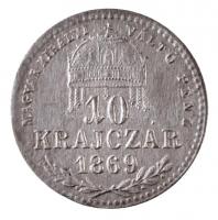 1869KB 10kr Ag "Magyar Királyi Váltó Pénz" T:2
Adamo M10.1