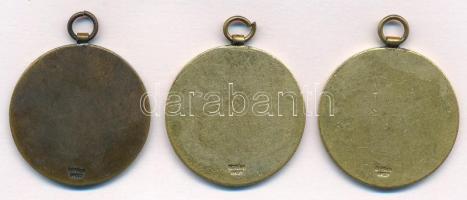 Berán Nándor (1889-1965) DN "Kegyesrendi Gimnázium" Br és aranyozott Br (3x) emlékérem fül...