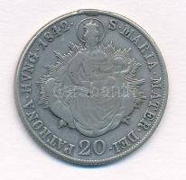 1842B 20kr Ag "V. Ferdinánd" T:3 fülnyom
Huszár: 2081., Unger III.:1419