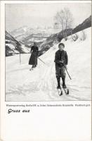 Schneeschuhe, Rennwölfe etc. Ski, winter sport. Wintersportverlag, Berlin SW. 46.